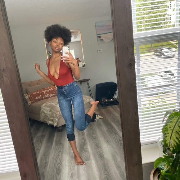 Rusty Red Bodysuit Tanktop - Picture 3 of 16